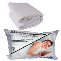 Masel - Set Cubrecolchón 1,5 Pl+ Almohada Microfibra 50X70