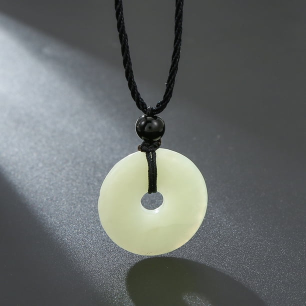 Handmade Braided Necklace with Natural Stone Peace Buckle - Adjustable and Stylish