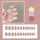 thumbnail image 2 of Sparkle Press On Nails Short Fake Nails Luxury Square Glue On Nails With Cat Eye Effect Full Cover Acrylic Nails, 2 of 2