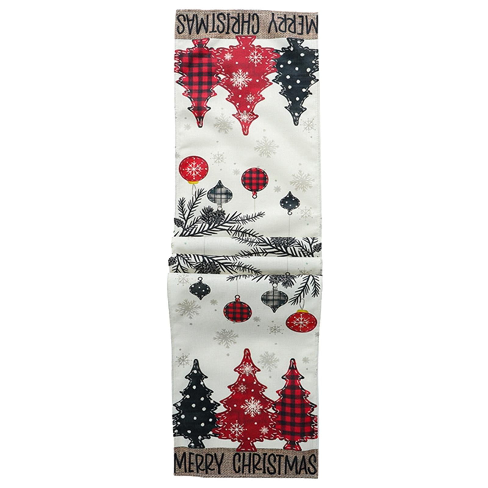 Magideal - De Mesa Navideño, Mantel Individual Reutilizable, Bufanda Decorativa Para Tocador, Decoración De Mesa De Comedor Para Aparadores De Estilo 33 Cm X 230 Cm