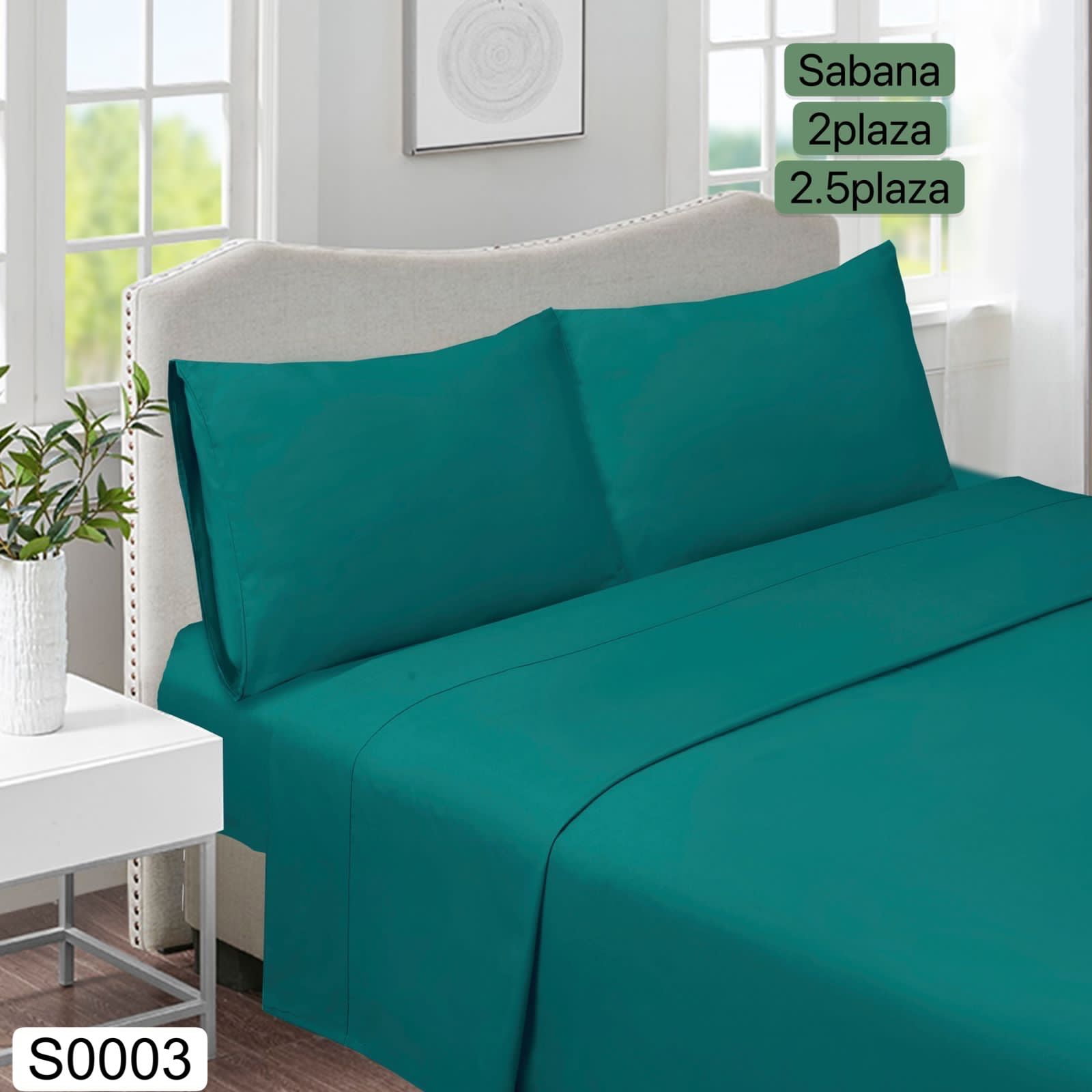 Todo Hogar Santiago De Chile - Sabana King Lisa Turquesa