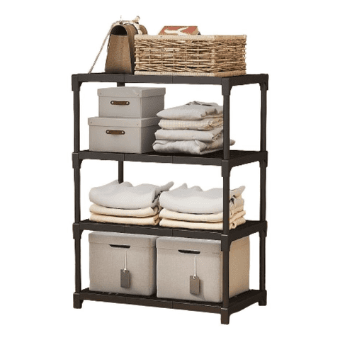 Genérica - Estante Organizador Cocina Multiuso 4 Niveles Ruedas 86X44Cm Negro