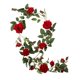 thumbnail image 5 of 6 Pies Flor Artificial Seda Rosa Hoja Guirnalda Vid Casa Boda Jardín Decoraciones Rojo 10 Cm, 5 of 5