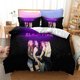 thumbnail image 1 of Black_pink 3 Pcs Comforter Set with 2 Pillowcases,Blackpin_k Bedding Set Sheet Set for Kids Adults,All Season Lightweight, 1 of 5