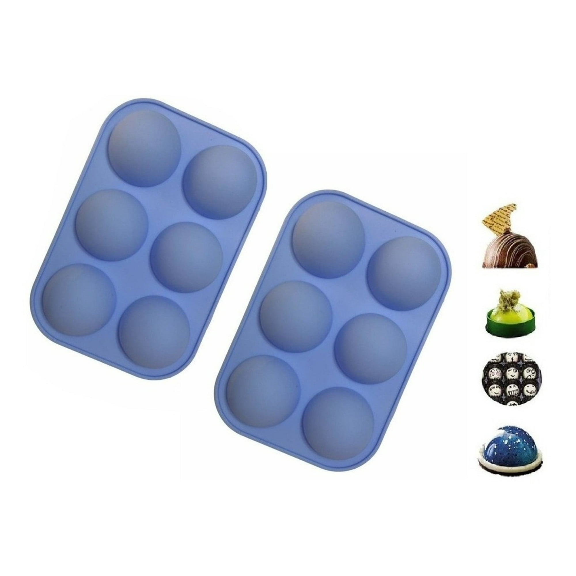 Genérico - 2 Molde Silicona Media Esfera Molde Silicona Media Esfera