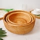 thumbnail image 4 of Xiao Hua Canasta Redonda Hecha a Mano de Enredadera para Almacenamiento de Frutas, Juego de 3 Piezas, Perfecta para Exhibición de Frutas en la Encimera de la Cocina, Almacenamiento Central para Mesa, 4 of 4