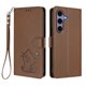 thumbnail image 1 of Funda de Gato tipo Libro para Samsung Galaxy S25, Marrón, 1 of 6