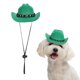 thumbnail image 1 of Sombrero de Vaquero para Perros Uxcell, Mini Sombrero de Vaquero para Mascotas con Correa de Barbilla Ajustable, Gorra de Cosplay (Verde, S), Diseñado para Perros y Gatos / Disfraz de Halloween, 1 of 7