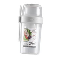 Bothyi - Taza De Ensalada Para Desayuno, Taza De Postre Multiusos Portátil Para Picnic, Viaje, Dormitorio, Color Blanco