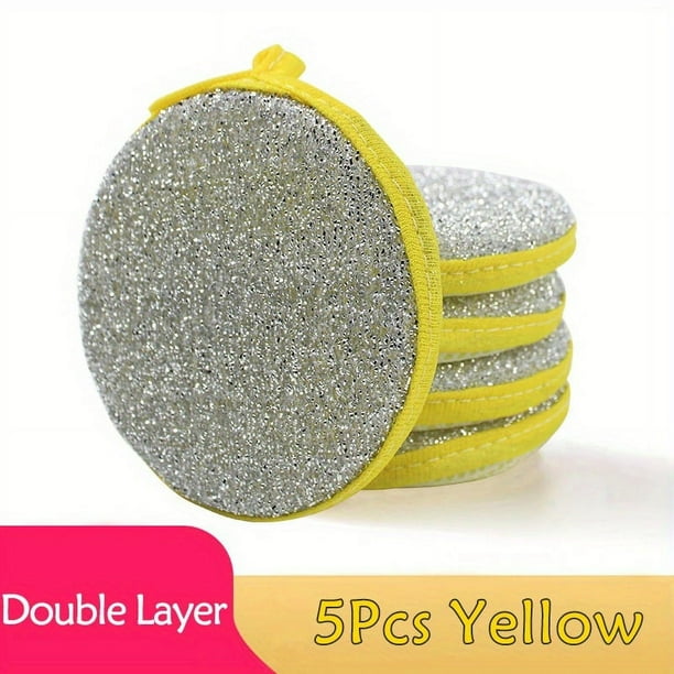 5/10pcs, Scrub Sponges, Washing Sponge, Washing Sponge Brush, Durable Double-Sided Dishwashing Sponge, Reusable Sponge Pad, Washing Scrubber Brush, Kitchen Tools