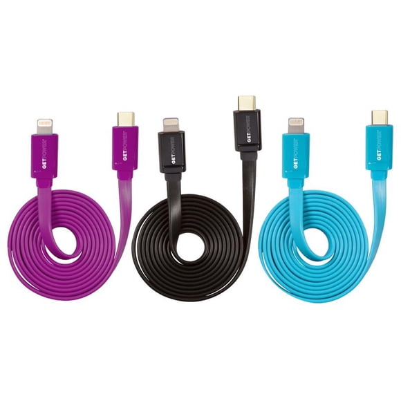 Cable USB Lightning de carga y sincronización GetPower, varios de 1,2 m