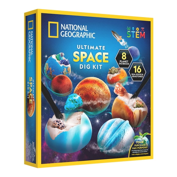 Kit de minería de gemas National Geographic Ultimate Space para niños