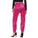 thumbnail image 3 of Pantalones de Satén para Mujer INSPIRE CHIC con Cordón, Cintura Elástica, Pierna Recta, Largo al Tobillo, Joggers Elegantes con Bolsillo L Rosa Fucsia, 3 of 4