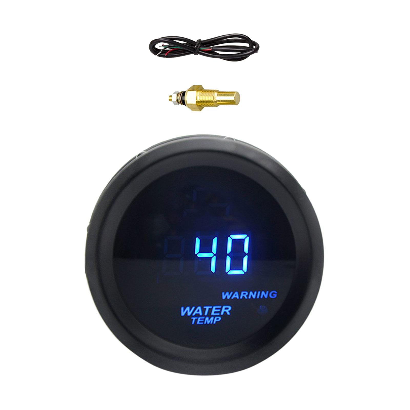 Magideal - Medidor De Temperatura Del Agua Digital De 2 Pulgadas Y 52mm Medidor De Temperatura Termómetro De Temperatura Del Agua Premium Duradero Para Automóvil
