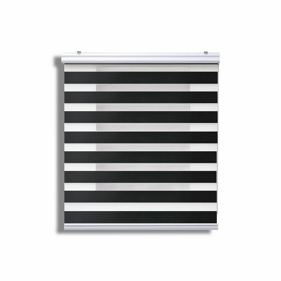 Cortina Roller Duo Zebra Día Y Noche Negro 160 X 250 Cm Sunfree