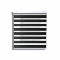 Cortina Roller Duo Zebra Día Y Noche Negro 120 X 250 Cm Sunfree