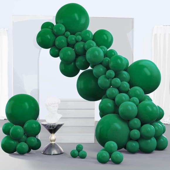 Globos PartyWoo Hunter Green, 140 unidades, para guirnalda y arco