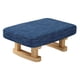 thumbnail image 2 of Reposapiés Rectangular Con Patas De Madera Para Comedor, Dormitorio, Escritorio, Color Azul, 2 of 5