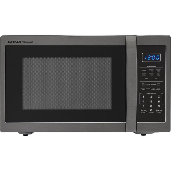Microondas Sharp SMC1452CH 1.4 pies cúbicos, acero inoxidable negro