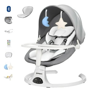 Mecedora Eléctrica 2 En 1 Bluetooth Yoya Gris Lubabycas