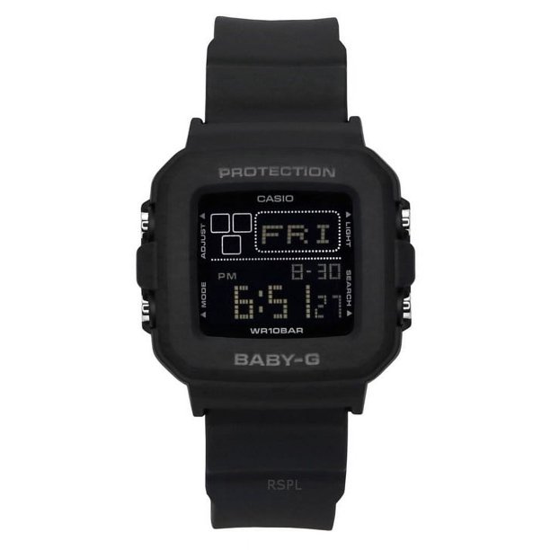 Reloj Baby-g Digital Correa De Resina Esfera Negra Cuarzo Bgd-10-1 100m Para Mujer 