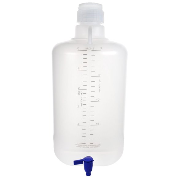 Garrafón EISCO 25 L de Polipropileno con Grifo y Tapa de Silicona Autoclavable