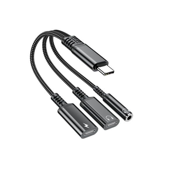 Adaptador USB‑C 3 en 1 Criello para auriculares y carga