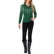 thumbnail image 2 of INSPIRE CHIC Camisa Occidental de Flecos para Mujer de Manga Larga con Botones, Blusa con Ribete de Borlas y Cuello Abatible Verde Oscuro M, 2 of 6