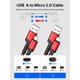 thumbnail image 2 of Cable Micro USB JSAUX 2 m Rojo 2 piezas, 2 of 7