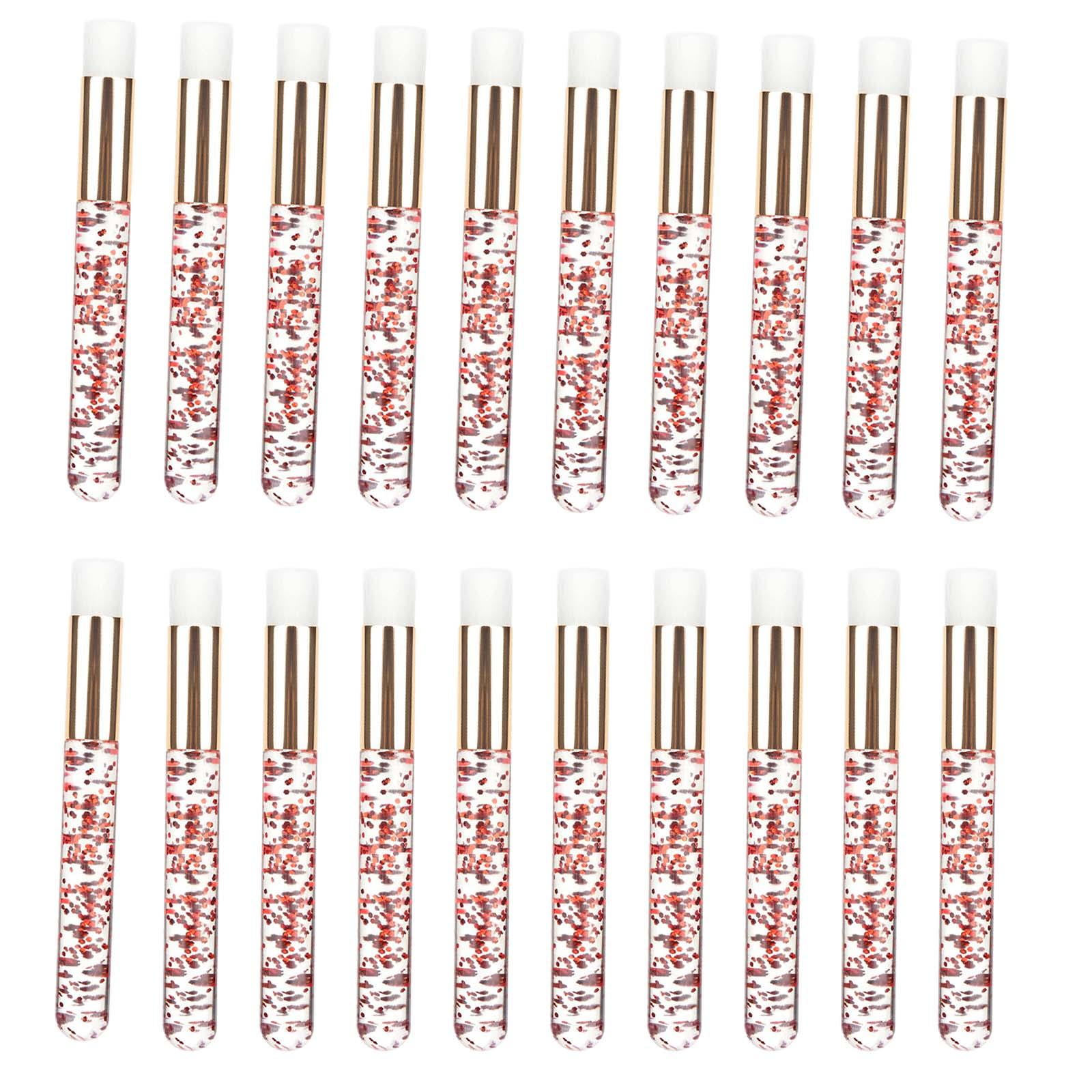 Magideal - 20 Piezas Cepillos Portátiles Para Champú De Pestañas, Maquillaje, Baño, Cepillo De Pestañas, Cepillos Profesionales Para Lavado De Pestañas, Limpieza Rojo
