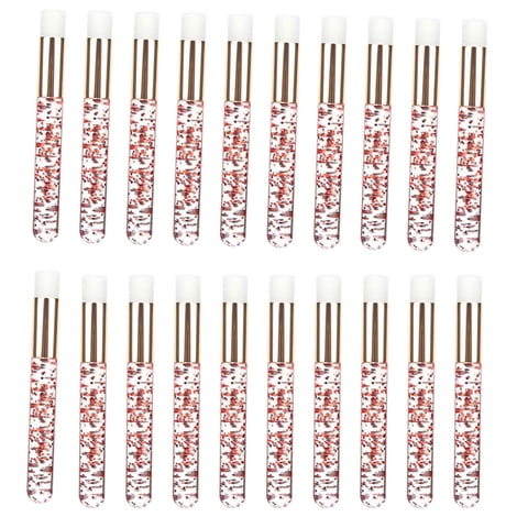 Magideal - 20 Piezas Cepillos Portátiles Para Champú De Pestañas, Maquillaje, Baño, Cepillo De Pestañas, Cepillos Profesionales Para Lavado De Pestañas, Limpieza Rojo