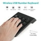 thumbnail image 2 of Teclado numérico inalámbrico USB de 2,4 GHz, 18 teclas, miniteclado portátil para entrada de datos, para ordenador portátil, de escritorio, Surface Pro y Notebook., 2 of 8