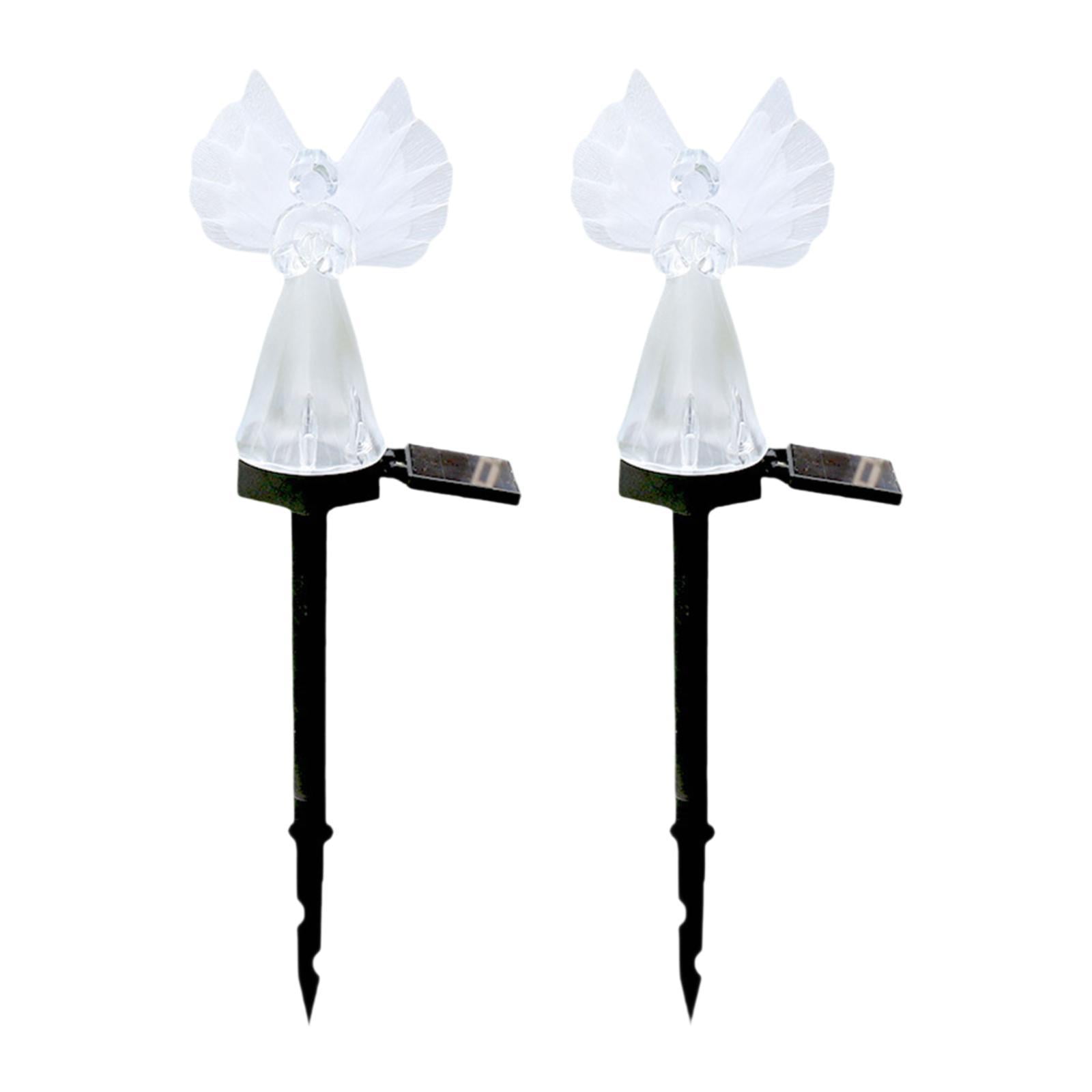 Ioensy - 2 Lámparas Solares Para Decoración De Jardín De Hadas, Para Caminos, Cementerios Y Jardines, 43,5 X 10 Cm