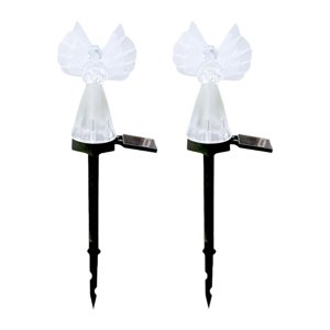 Ioensy - 2 Lámparas Solares Para Decoración De Jardín De Hadas, Para Caminos, Cementerios Y Jardines, 43,5 X 10 Cm