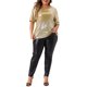 thumbnail image 2 of Agnes Orinda Conjuntos de Halloween para Mujeres Tallas Grandes Tops Escolares Universitarios Metálicos Holográficos de Manga Corta Blusas para Conciertos y Fiestas 4X Champán, 2 of 6