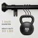thumbnail image 3 of Barra de cortina Joydeco negra ajustable de 81 a 224 cm con remates de resina, 3 of 8