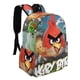 thumbnail image 2 of Angry Birds-theme Backpack, Campus style schoolbag Bookbag with Adjustable Shoulder Straps And Large Zip Compartment, Unisex Travel Bags.42x30x15cm, 2 of 6