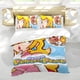 thumbnail image 5 of Princesa Peach Conjunto de sábanas temático, trío de piezas, cómodo y amigable con la piel, diseño único, regalo de decoración para el hogar para familiares, amigos y fans, 90 cm * 190 cm, 5 of 6