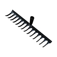 Magideal - Cabezal De Rastrillo De Jardín Rake Multipurpose, Weeder De Mano, Herramienta De Removedor De Malezas Para Aflojar El Suelo, El Césped De Nivelación, 14 Dientes