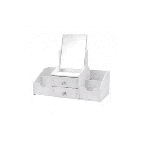 Genérico - Organizador Maquillaje Con Espejo Diseño Rectangular Armable