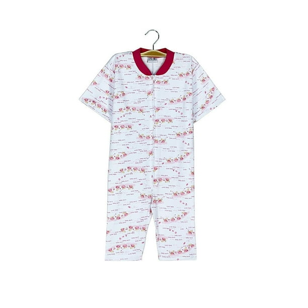Pijama Infantil - Enterito de Algodón Corto - Conejitas (Tallas 4 a 10) fucsia 8