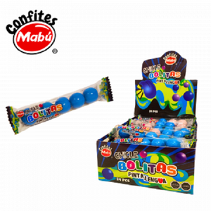 Chicle Bolita Pinta Lengua Mabu ( Display Con 24 Unidades )