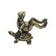 thumbnail image 3 of Metal Lindo Rana Tortuga Estatua Estatuilla Accesorios De Latón Regalo Decoración Oficina, 3 of 3