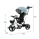 thumbnail image 2 of Triciclo 4 en 1 Plegable Reclinable 360° Azul petróleo, 2 of 6