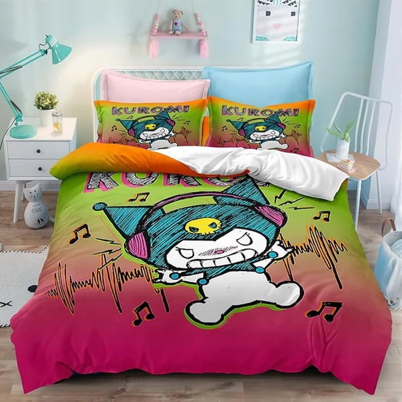 Duve-t cove-r b-oys kids B-Edding set comforter-cover-microfiber-decor with A-sense of -3D print-T 3 piece set quilt C-over wit-h zipper-er clo-sure soft twin