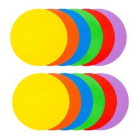 Magideal - Marcadores De La Práctica De Agilidad De Conos Planos, Discos Planos De 9 Pulgadas, Manchas En Reposo, Marcadores De Cancha De Campo Para Prácticas De 12 Piezas