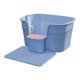thumbnail image 1 of Bandeja De Arena Para Mascotas Con Parte Superior Abierta Y Lavabo De Arena Para Gatos De Lado Alto, Caja De Arena Resistente Para Gatos, Azul Con Tablero De Pedales, 1 of 5