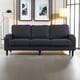 thumbnail image 2 of dark grey color knock down 3-seat combo sofa with storage ottoman for living room apartment bedroom and compact room, Upholstered sectional Couch, L Shaped Bench with a footrest, a individual storage, 2 of 3