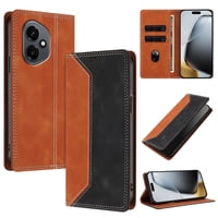 Funda Foxdock Para Honor 400 De Cuero Premium Bicolor Con Ranuras Rfid, Carcasa Tipo Billetera Antigolpes Y Soporte Plegable