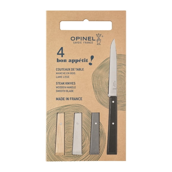 Cuchillos Opinel N°125 Bon Appétit Mineral - 4 unidades